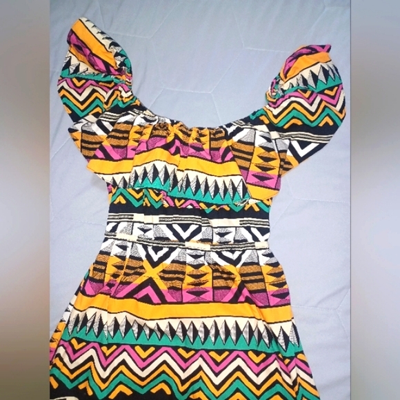 & Other Stories Vibrant Orange and Green Tiered Maxi Dress PTP 19" - Picture 6 of 6